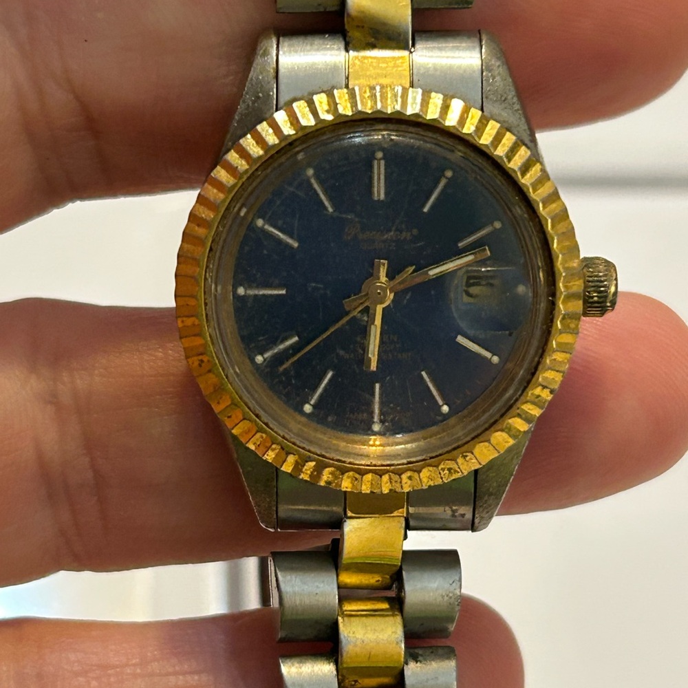 Gruen Precision Gold and Silver Watch